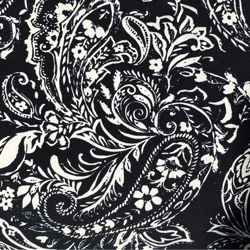 Laura Petites Navy & White Paisley Shift Dress | Size XS (Petite) Mini - Picture 7 of 11